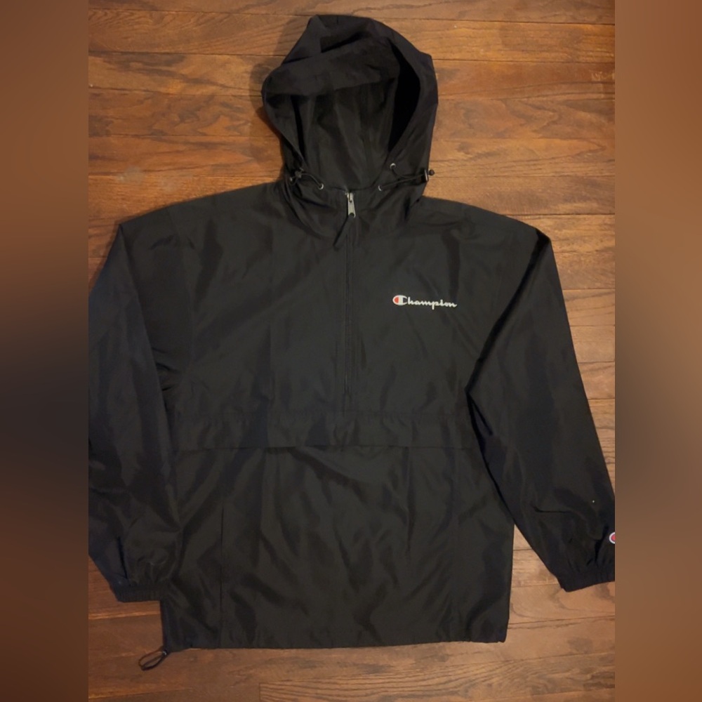 Champion Men's Black Windbreaker Jacket